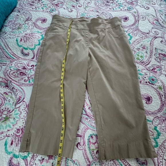 Ruby Rd Tan Capris Comfortable Pull-On Style - Picture 9 of 10
